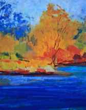 unison pastels, contemporary landscape painting, bright colorful autumn tones in the landscape, debiriley.com