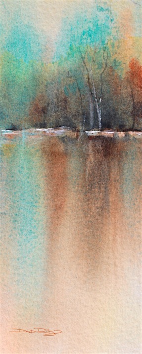 cobalt teal blue pg50, reflections, landscapes, watercolor tips, beginners guide, debiriley.com