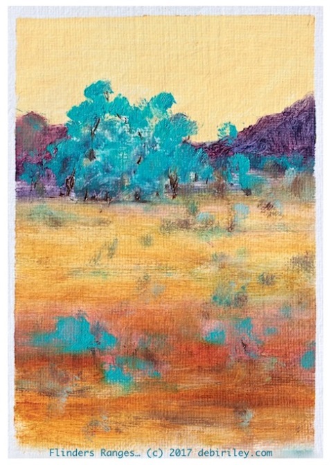 impressionist oil landscapes, colorful landscape paintings, Flinders ranges, art trips are fun!, debiriley.com