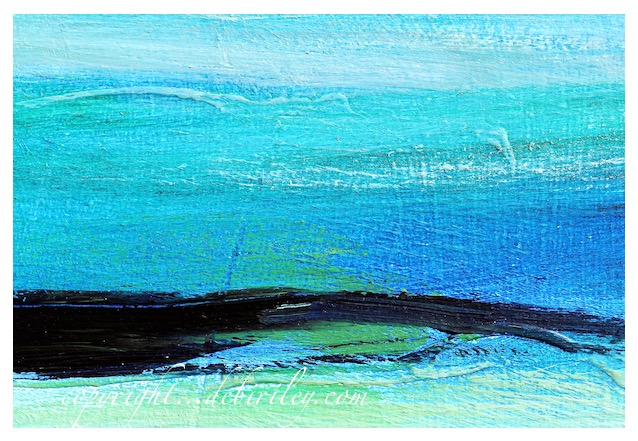 abstract blue in oils, debiriley.com 