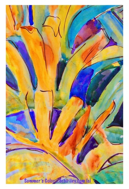 watercolor beginners painting, #worldwatercolormonth, art is fun, debiriley.com 